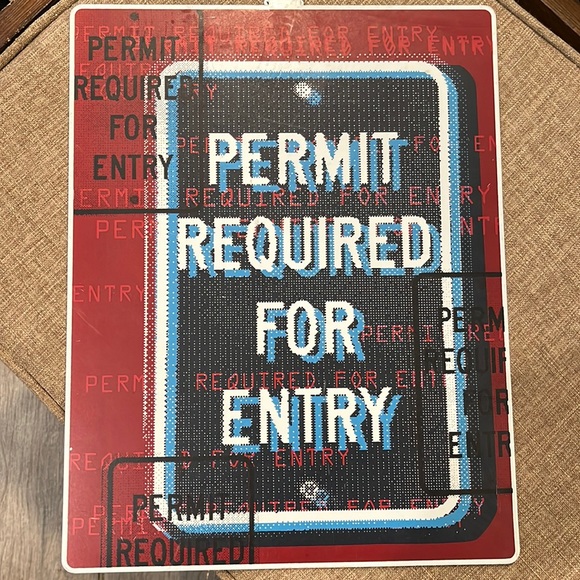 Permit required sign - Picture 1 of 1